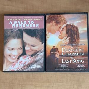 Set of 2 DVD Movies: 
A Walk to Remember & The Last Song